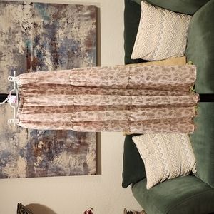 317 NWT Gilli Pink Animal Print Maxi Skirt sz L